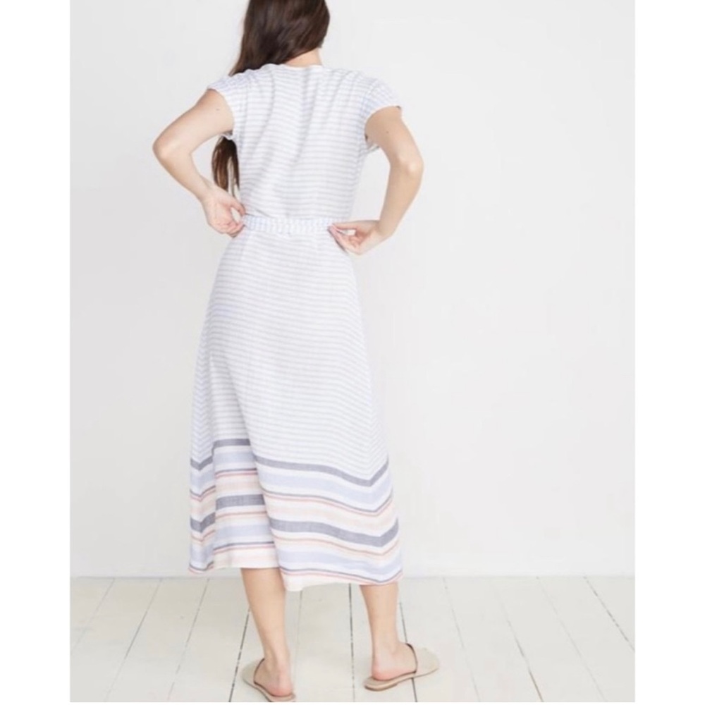 NWT | Marine Layer | Maddie Wrap Midi Dress | Bel Air Blue | XL - Picture 3 of 7